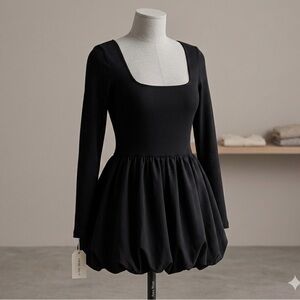 SHEIN Black Long Sleeve Dress